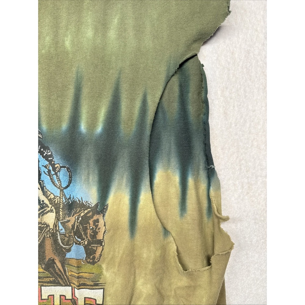 Harley-Davidson Gillette Wyoming Tie Dye Muscle Tee Mens 2XL Green R.K. Stratman - Picture 4 of 16